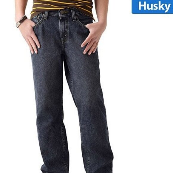 NWT - Boys' Husky Relaxed Jeans - Sz 12 - Picture 2 of 12